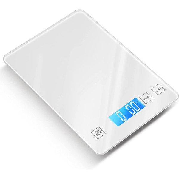 Food Scale, 22lb Digital Kitchen Stainless Steel Scale Weight Grams and oz  for Cooking Baking - Precise Graduation with Backlit LCD Display - Battery