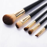 SUGIFT Makeup Brushs Set 5 Pcs,Premium Synthetic Foundation Powder Concealers Eye Shadows Makeup Brush Set, Rose Golden