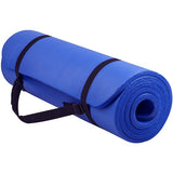 SKONYON 2/5-Inch Extra Thick Yoga Mat??High Density Foam Exercise Mat with Carrying Strap,Blue